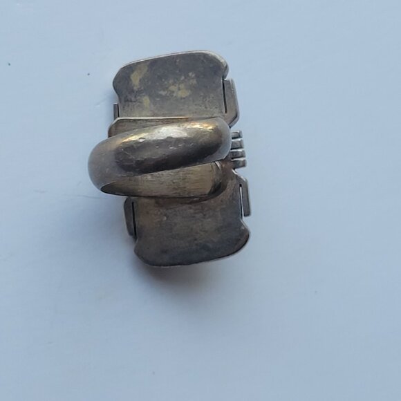 Vintage Sterling Silver & Lapis Lazuli Statement Ring D Livingston - Picture 10 of 15